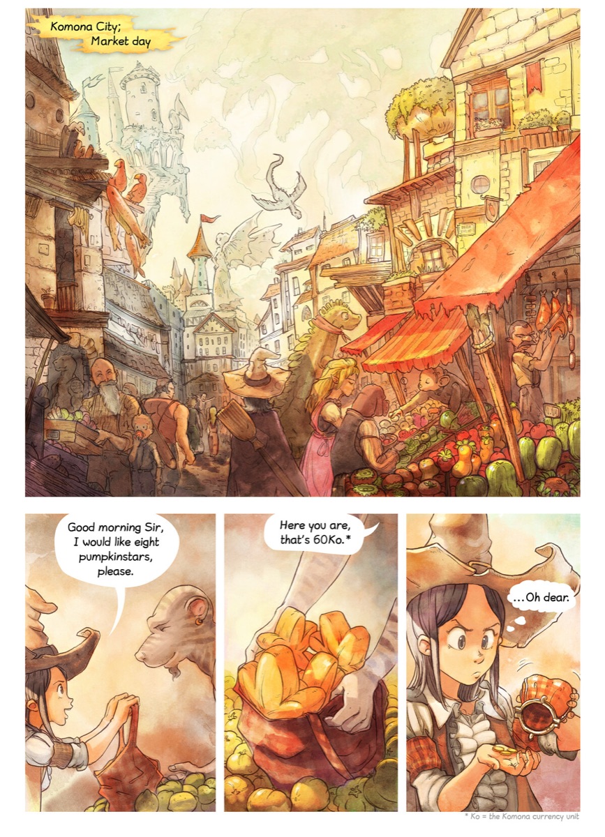 A page from Pepper and Carrot episode 3, The Secret Ingredients.